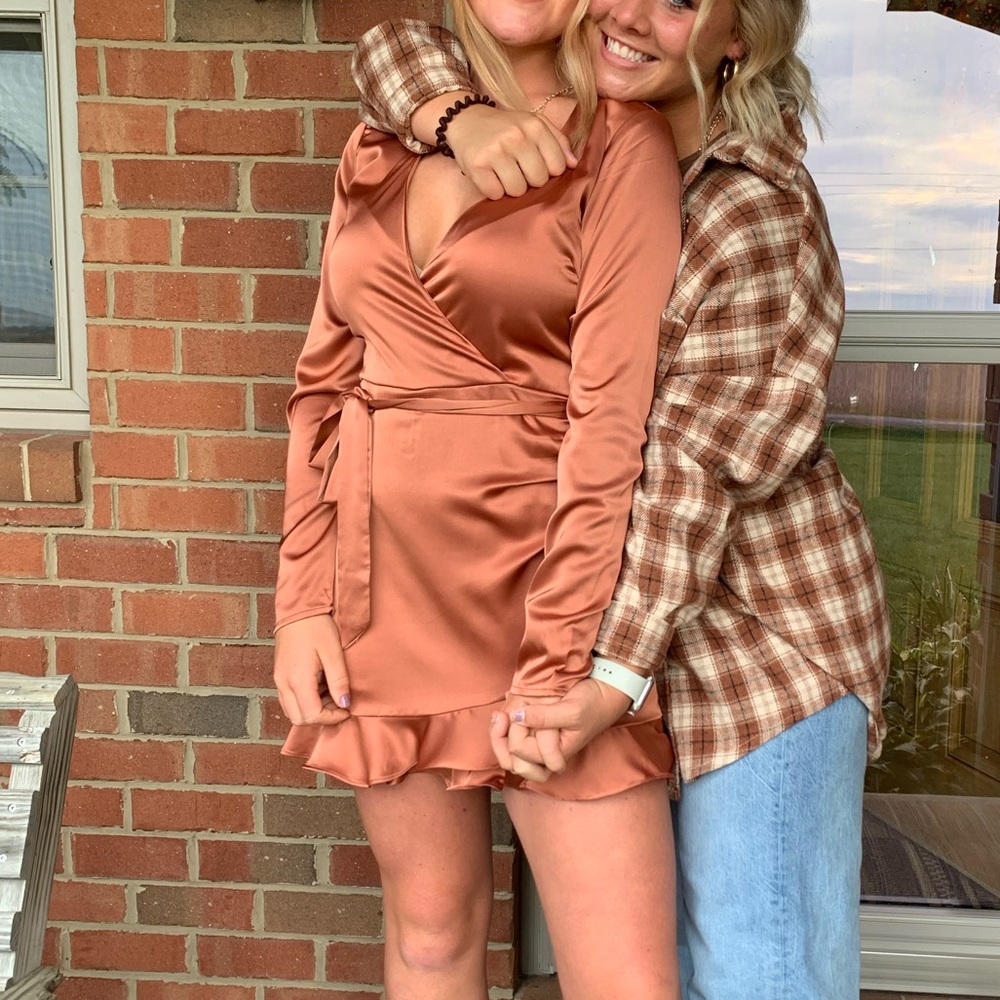 altered state rustic orange dress- medium